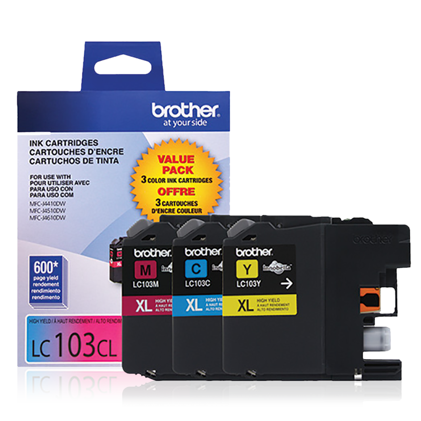 

Brother High-yield Ink, 3 pack color, Yields approx 600 pages/cartridge