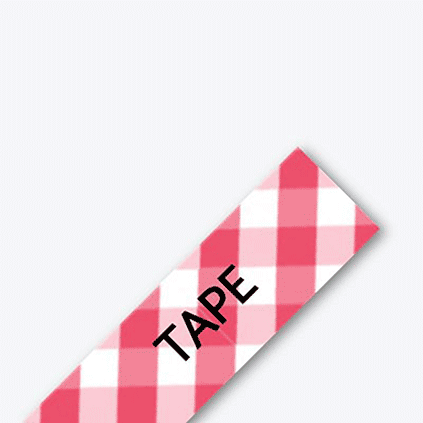 

Brother P-Touch Embellish Black on Red Gingham Pattern Tape 12mm (~1/2") x 4m