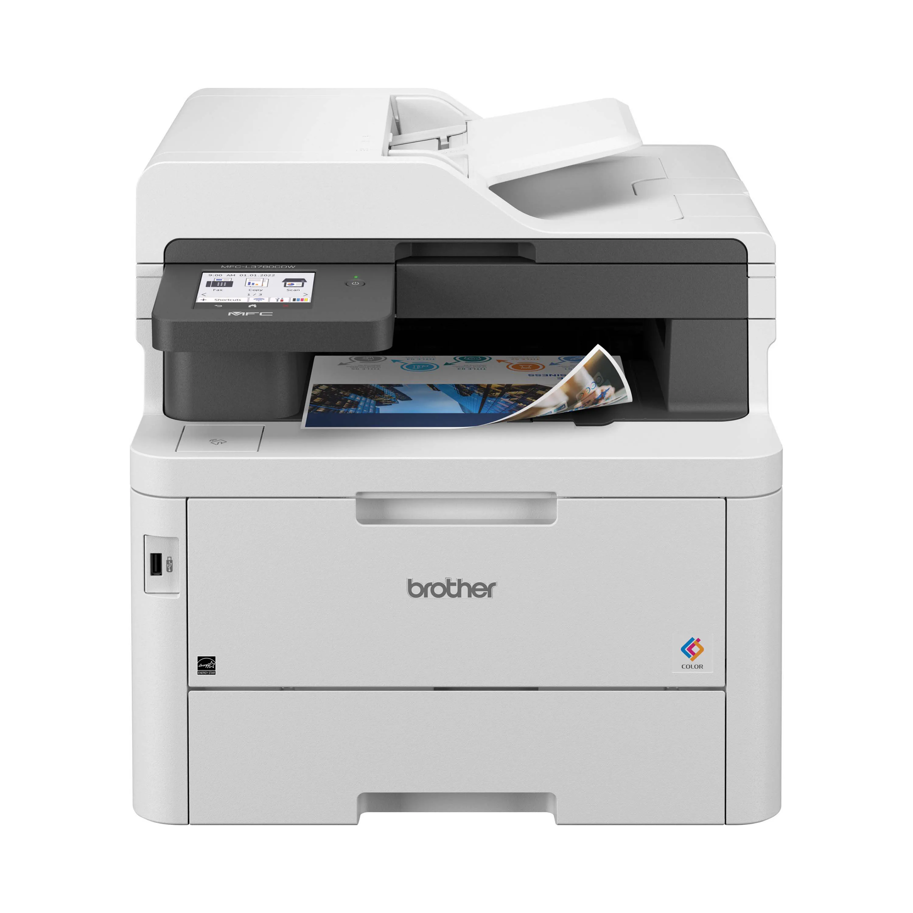 

Brother Digital Color All-in-One Printer with Laser Quality, Copy, Scan, and Fax, Single Pass Duplex Copy and Scan, Duplex and Mobile