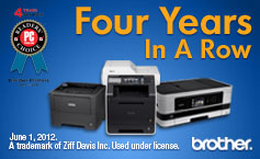 Best Monochrome Laser Printer, Multifunction, 2012 PCMag Brother