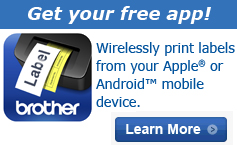 Wirelessly print labels from your Apple or Android mobile device.