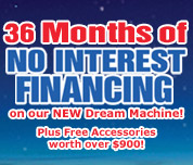 36 Months of NO INTEREST FINANCING