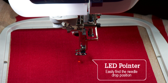 LED Pointer: Easily find the needle drop position