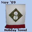 Narrow Hemmer Foot - Holiday Towel