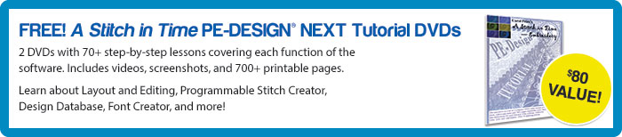 PE-Design® A Stitch in Time PE-DESIGN® NEXT Tutorial DVDs