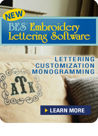 BES&reg; Embroidery Lettering Software