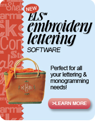 ELS&trade; Embroidery Lettering Software - Perfect for all your lettering and monogramming needs!
