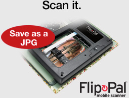 Save as a JPG. Flip-Pal mobile scanner.