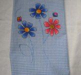 Kitchen Hand Towel with Candlewicking Embellishment
