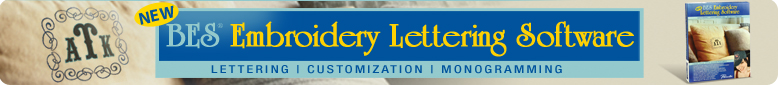 BES&reg; Embroidery Lettering Software