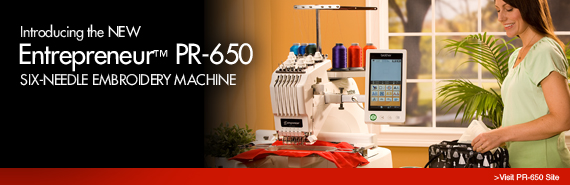Introducing the NEW Entrepreneur&trade; PR-650 SIX-NEEDLE EMBROIDERY MACHINE