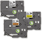 Easy-swap TZ and TZe tape cassettes that allow you to change colors, sizes, and adhesive types in seconds