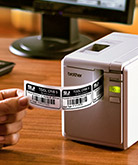 Brother desktop and handheld serialized and barcode label printing solutions for manufacturing.