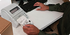 Low-cost paper barcode labeling up to 4" wide on-demand.