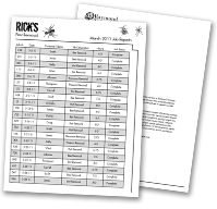 Reliable full-page printing solutions for bait station locations, and inspection and service reports for customer log book binders.