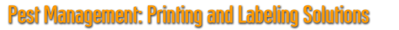 Pest Management: Printing and Labeling Solutions