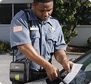 RuggedJet&trade; RJ-4030 mobile thermal printer with optional shoulder strap*