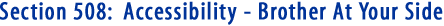 Section 508: Accessibility - Brother At Your Side