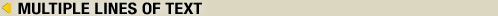 Multiple Lines of Text
