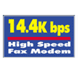 This product has a high speed 14.4k bps fax modem