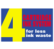 This product has a 4 cartridge ink system for less waste