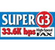 This product is equiped with a Super G3 33.6bps high speed fax