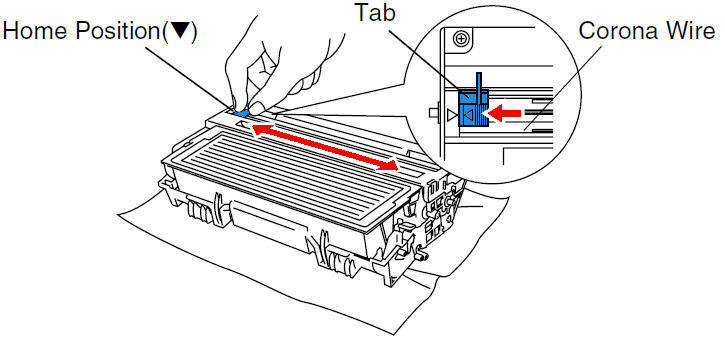 brother printer printing black lines on side of paper