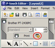 Chain Print in P-touch Editor 