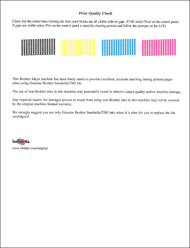 printer printing vertical lines