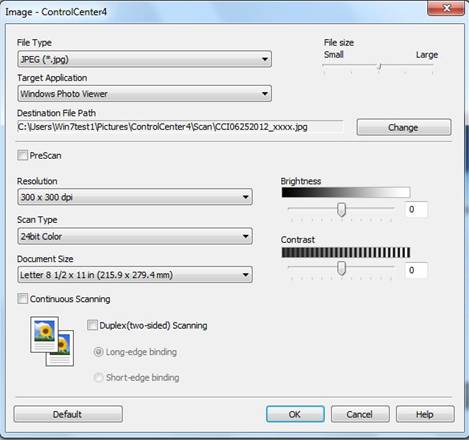 continuous scanning brother