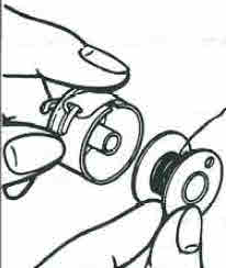 putting bobbin in bobbin case