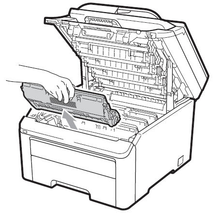 brother printer slide the green tab