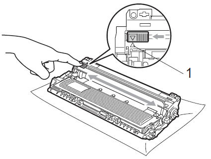 green tab on drum unit brother printer