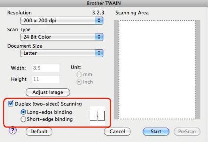 brother 2 sided scanning