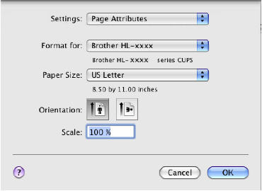 brother printer settings mac