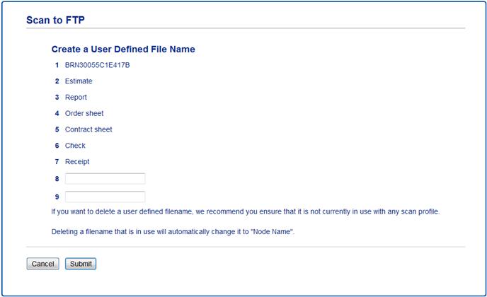 Scan to FTP option 