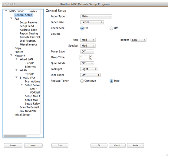 brother remote printing