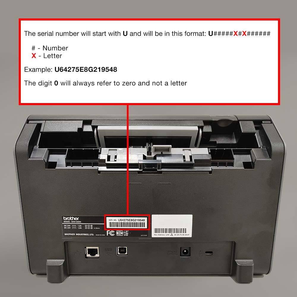 where to find printer serial number