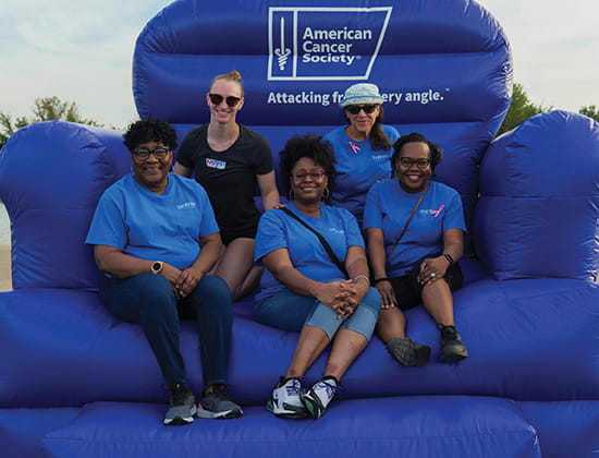 Employees at American Cancer Society event