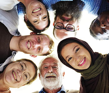 Assorted group of ethnically diverse people