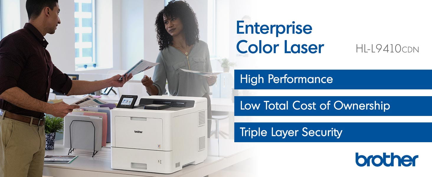 HL‐L9410CDN Enterprise Color Laser Printer: High Performance, Low Total Cost of Ownership, Triple Layer Security