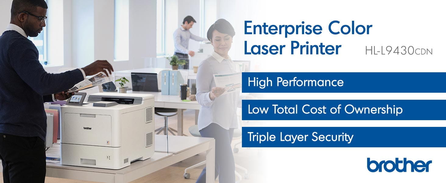 HL‐L9430CDN Enterprise Color Laser Printer: High Performance, Low Total Cost of Ownership, Triple Layer Security