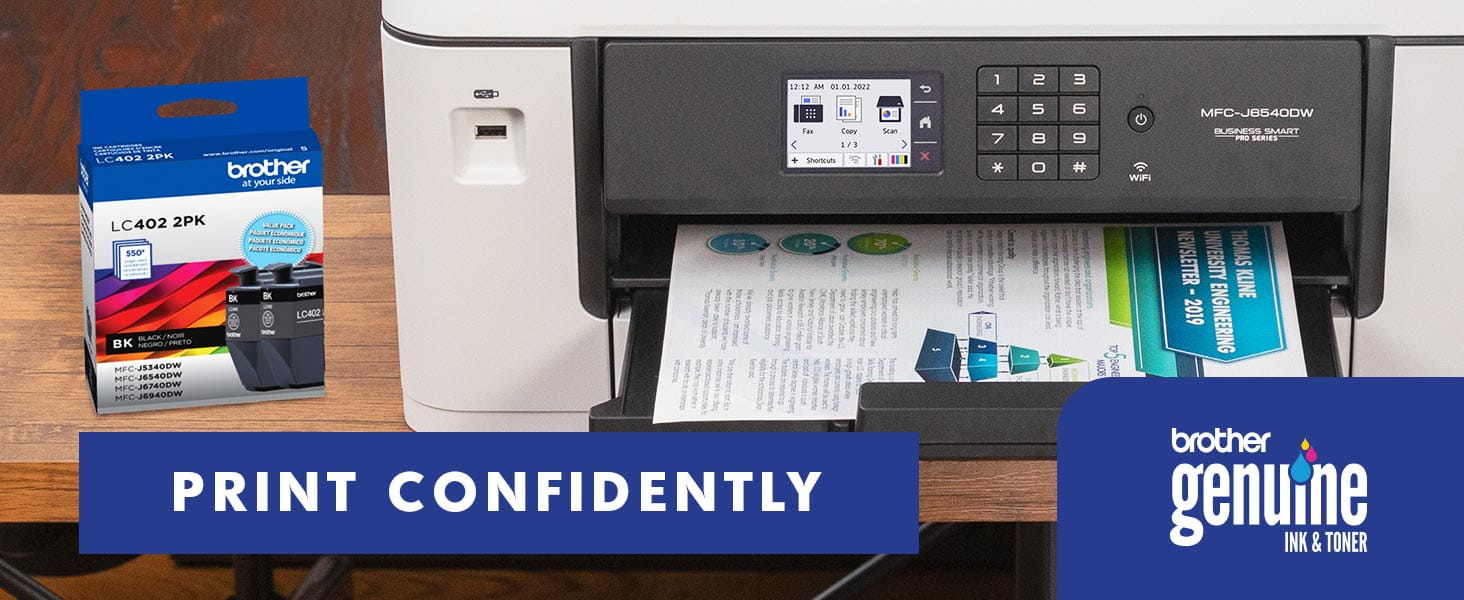 Print Confidently with Brother Genuine Ink & Toner