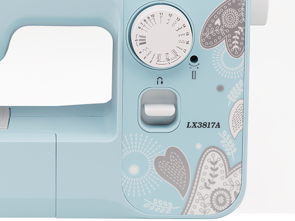 Brother LX3817 17-Stitch Portable Full-Size Sewing Machine, White