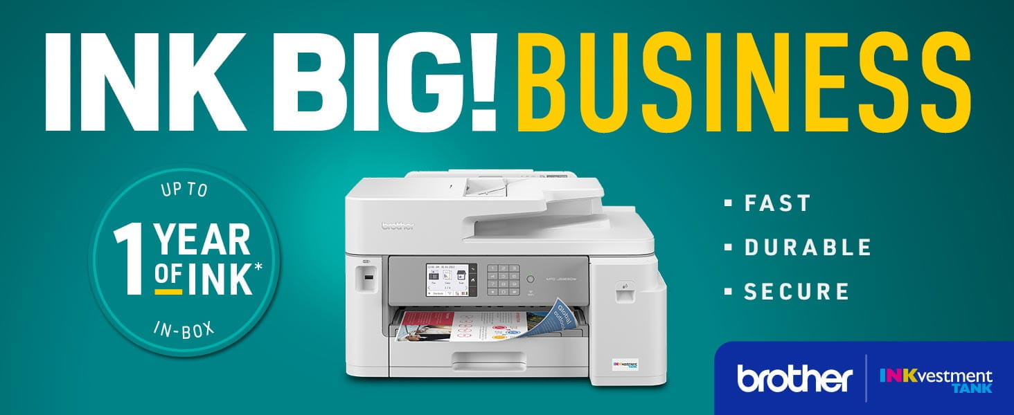 INK BIG Business: Fast, Durable, and Secure with up to 1 year of ink in box
