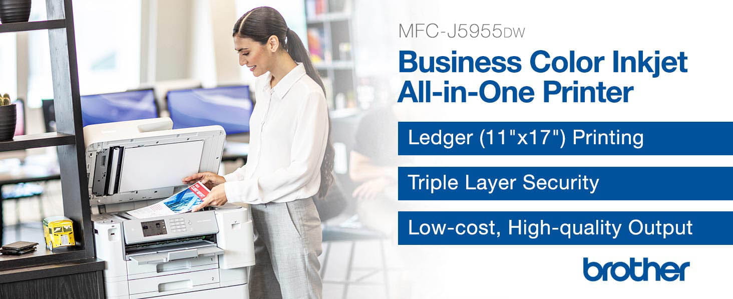 Brother MFC-J5955DW Business Color Inkjet All-in-One Printer: Ledger (11