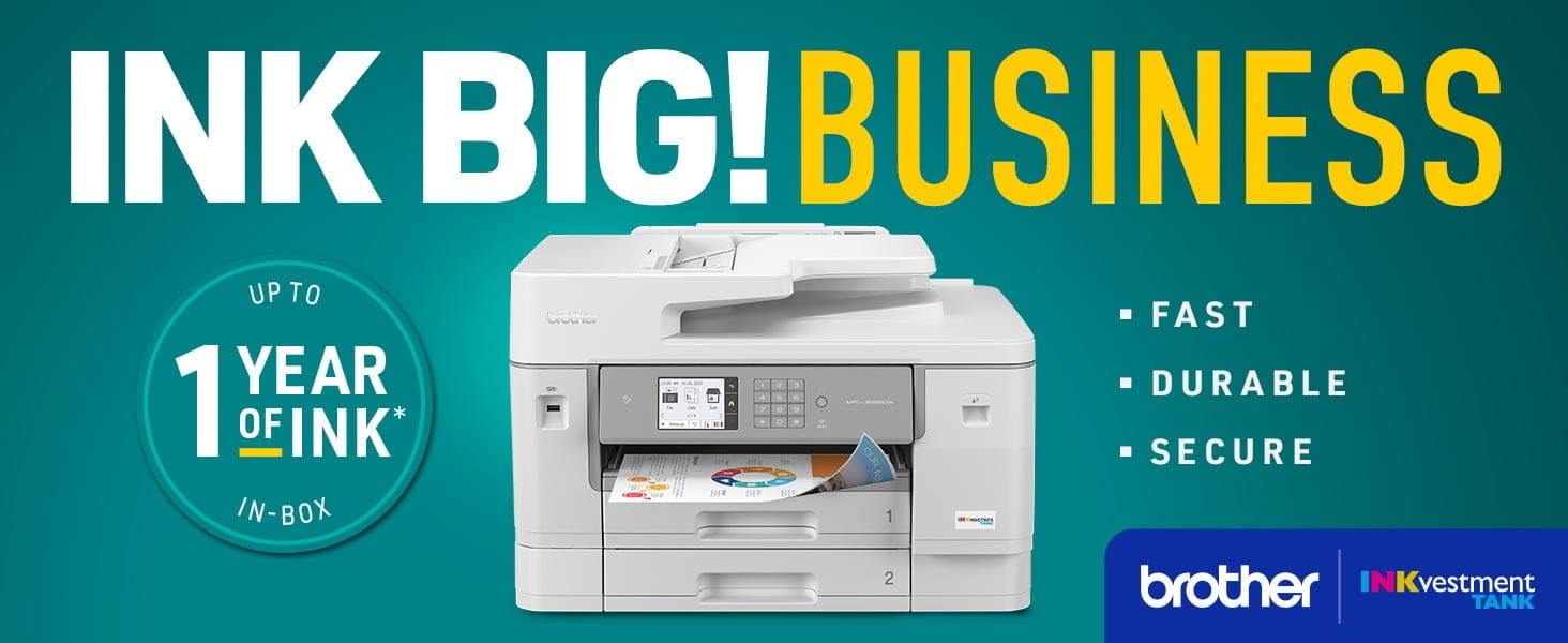 INK BIG Business: Fast, Durable, and Secure with up to 1 year of ink in box