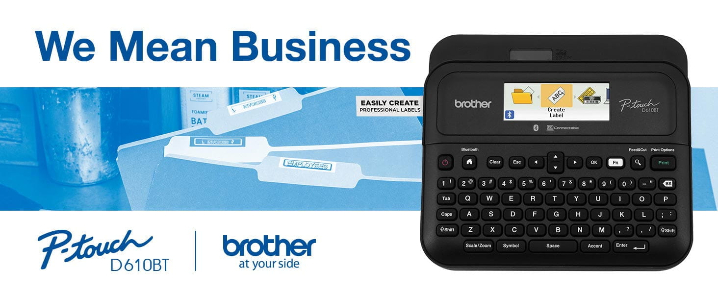 Brother P-touch D610BT Etichettatrice Adatto per nastro: TZe 3.5 mm, 6 mm,  9 mm, 12 mm, 18 mm, 24 mm