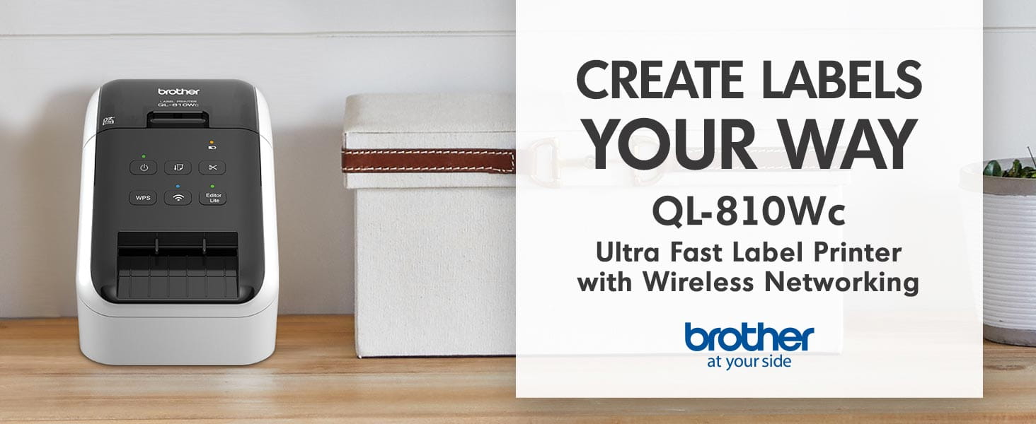 Create Labels Your Way: Brother QL-810Wc Ultra Fast Label Printer with Wireless Networking