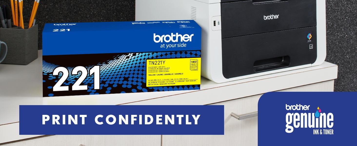 Brother TN221Y | Standard-Yield Yellow Toner Cartridge